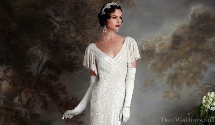 1920s style wedding dress